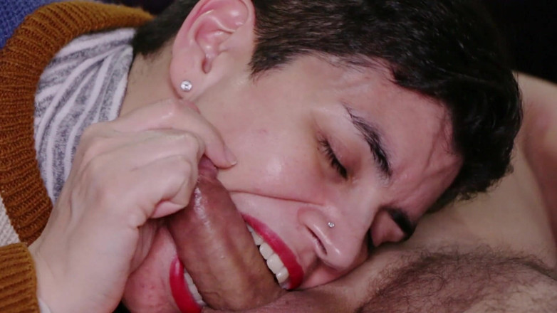 TheArtOfCum: Messy Facial While Biting My Cock
