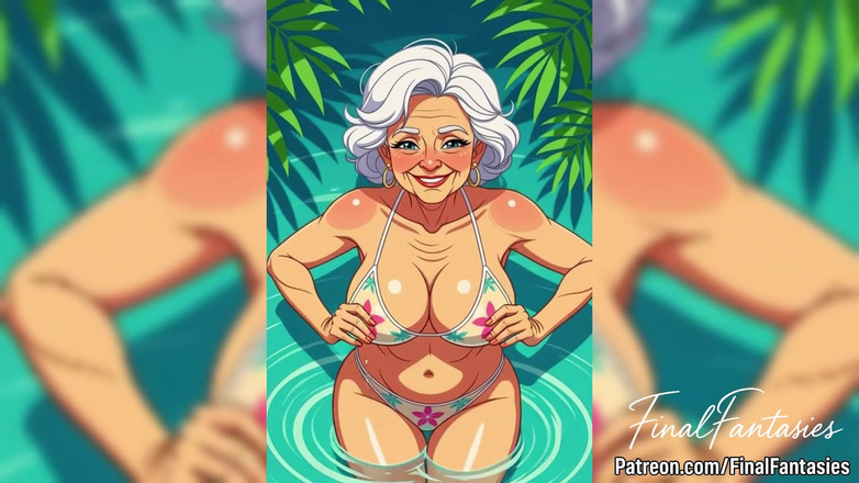 AI Porn: Nenek animasi genit dengan bikini