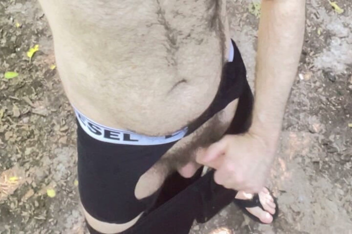 Hairy Wolf: Penis Sex with Stepdaddy Exposing Dong Mastubate Cock with His...