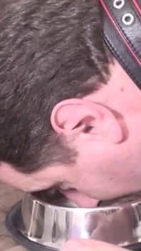 Suck this full of cum condom slave