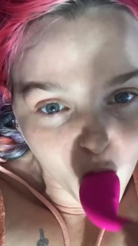 Licking and Sucking My Lush Clean After Masturbating with It;)