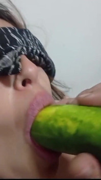 Cucumber Masturbation - Short Amateur Homemade POV Video.