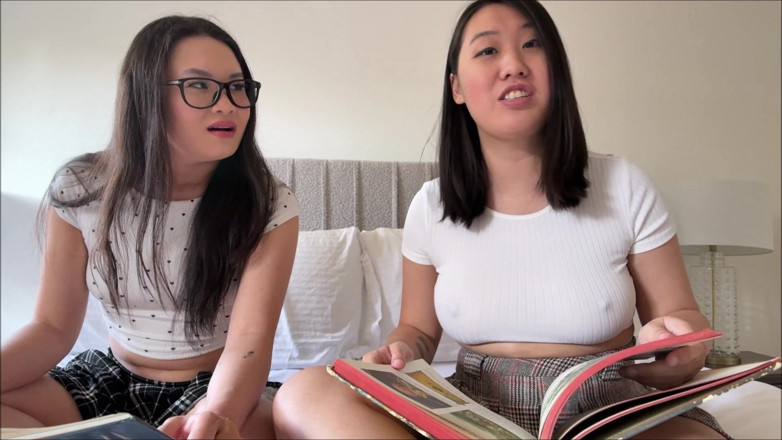 Alex Adams: Asian Schoolgirl Step Sisters Take Study Break - Uwu Tofu X...