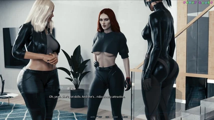 Porny Games: Cybernetic Seduction by 1thousand - Threesome on the Wharehouse 22