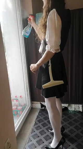 Slut Bella: Cleaning the Window