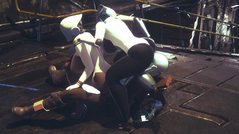 Wraith ward: Din Djarin hat spaß mit 2 Haydee-Robotern: Starwars the Mandalorian &amp; Haydee...