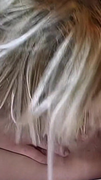 Lesbian in Bed in the Morning with Fingers Licking Double Dildo