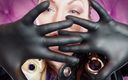 Arya Grander: Zwarte handschoenen met 3 creamgraden, heet klinkend door Arya Grander