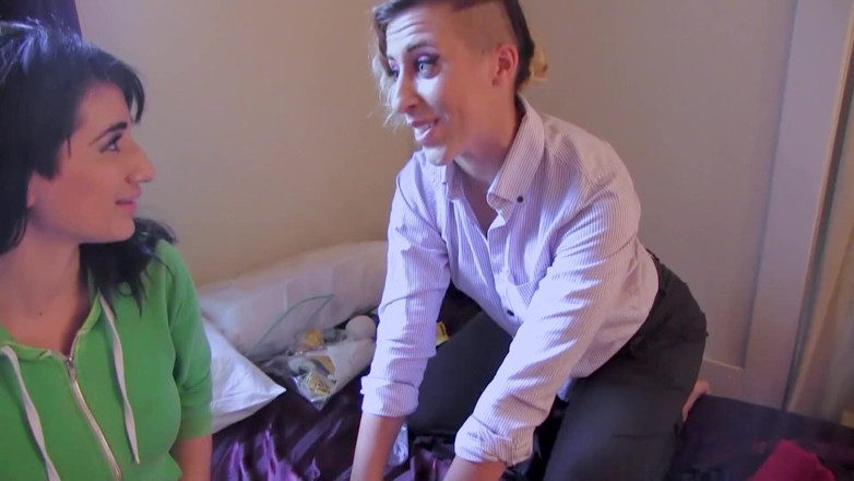 Lesbian Love Movies: Lesbian Love - anal training with strapon