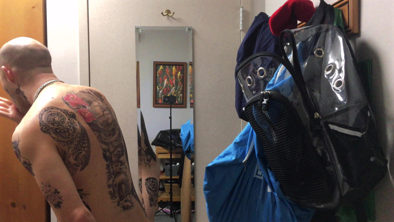 Straight ish Jake Grand: Face Tatted Masturbator