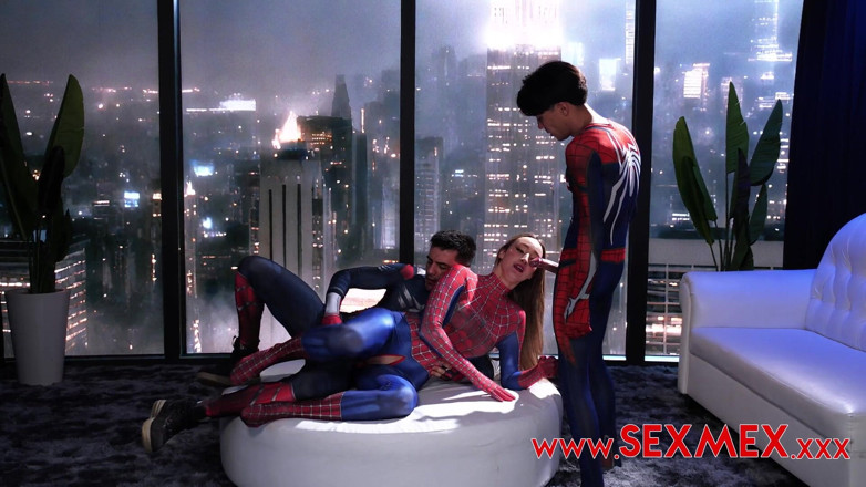 SexMex: Spider Girl Banged by Superheroes. Lula
