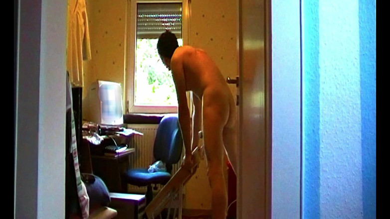 Mark Hannes: Fleshlight Pussy Stand Sex Masturbace Před Oknem