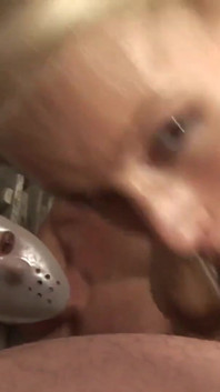 Nikki Sun blonde with big tits has anal threesome sex in a kinky game