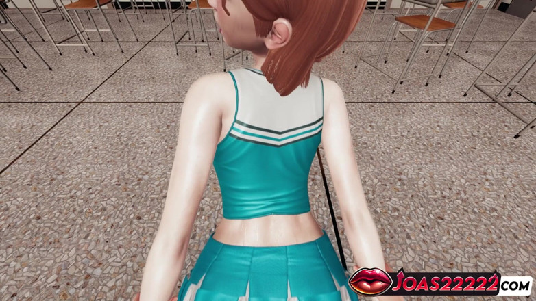 Joas22222: Animadora sexy Leila - apretado coño en cuatro de cerca, escritorio...