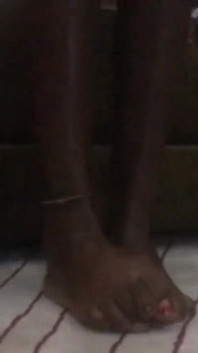 African Ebony Feet Fetish Petite Oiled Teen 18 Sitting