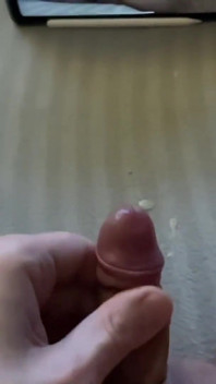 Play with My Small Soft Foreskin Cock, Make Him Hard and Jerk off with Cumshot