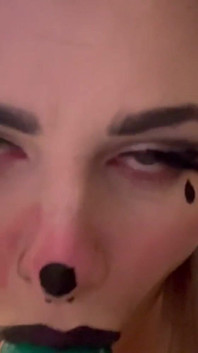 Clown Girl Gives You a Sloppy Vaping Blow Job