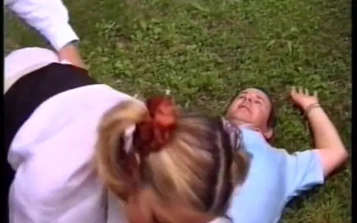 La France a Poil: A college girl with blond duvets gets fucked on the...