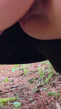 Outdoor Peeing in the Forest - My Husband Loves Watching Me Piss