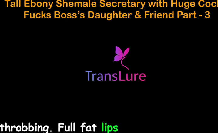 TransLure: Anglický audio sexuální příběh - vysoká ebenová shemale sekretářka s obrovským...
