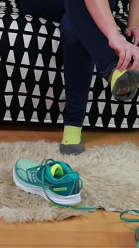 Kasut berlari hijau & nilon sebenar - mengusik shoeplay & sock