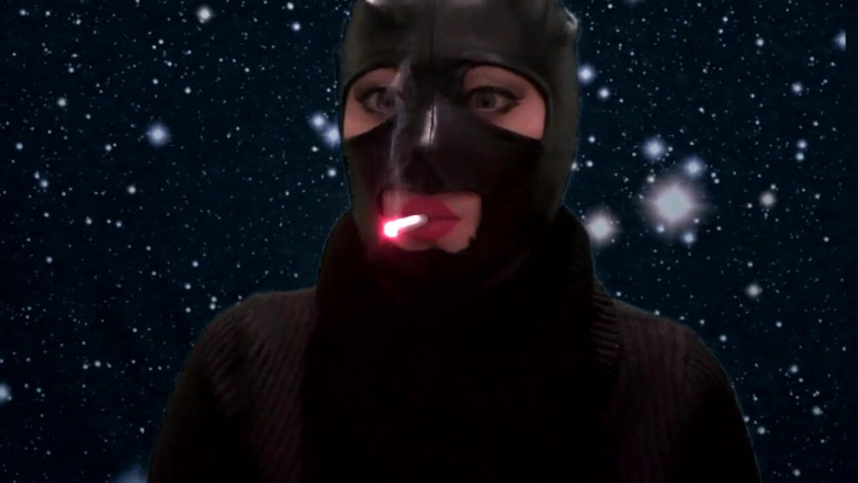 Goddess Misha Goldy: Smoking and teasing you in a latex mask