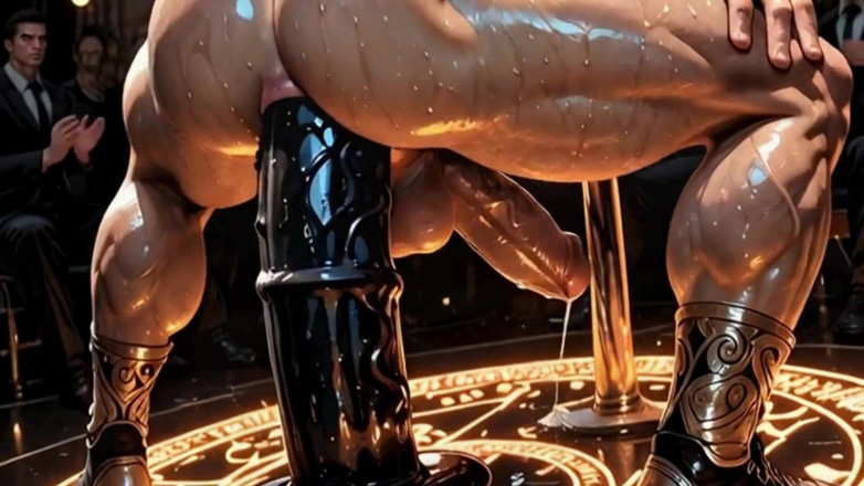 Real narrated fantasy Hentai: Muscular Gay Stripper Performs an Explicit Private Show Durin Ritual...