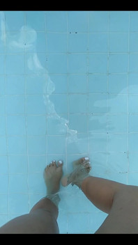 White Nails + Pool = Video for You Lol
