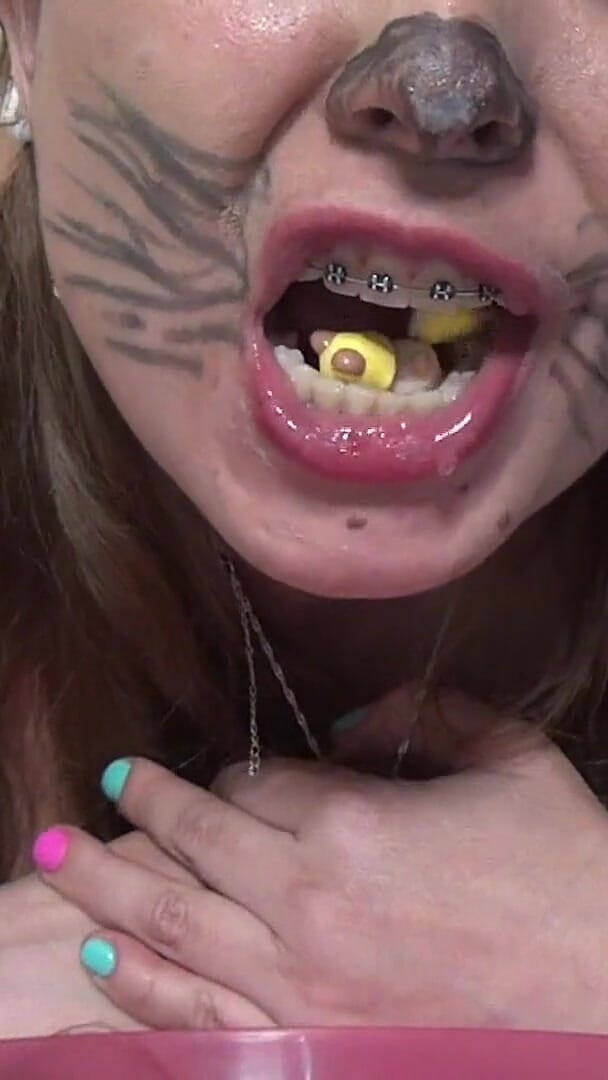 Angel eyes studio: Sexy Kitten Swallows Gummy Bears!!