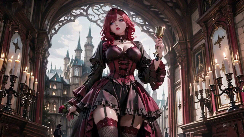Seraphina Vale: Red Goth Goddess Vs. Blonde Pure Angel! Contrast Between the...