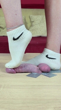 Cockbox CBT and Cock Trampling in Dirty Socks, Femdom Jozi Trample