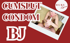 Ruby Lynne: Boşalma Rubylynne'in prezervatif oral seks zevki