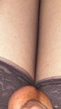 Black Stayup Stockings and Night Dress