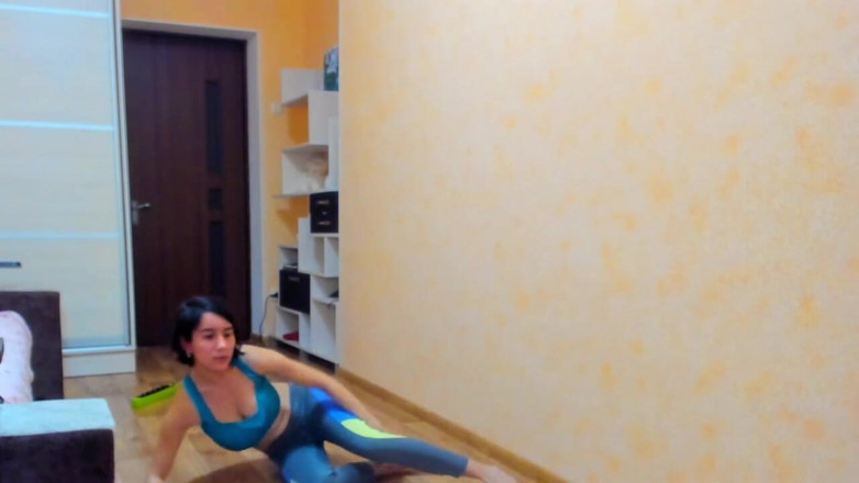 myla_angel: Gymnastycs in Sportwear with Boobs Out