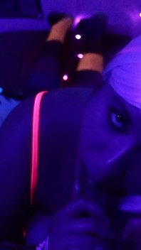 Rave Slut Sucks on a Juicy Cock
