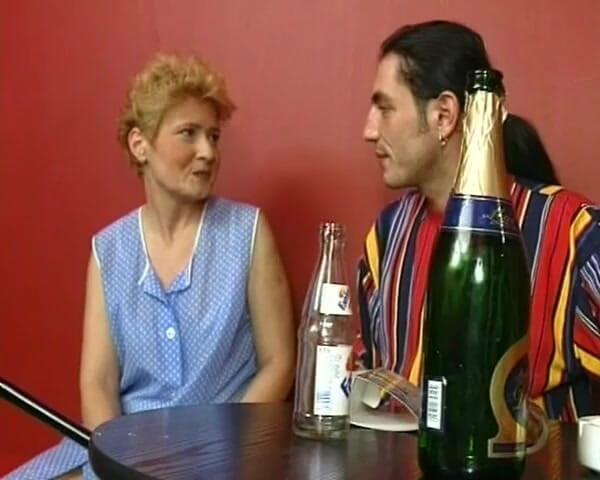 German Homemade: Old Blonde Lady From Germany Fucking in the Bar