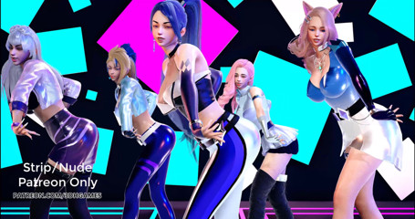 3D-Hentai Games: Exid - DDD sexy kpop dança Kda Ahri Akali Kaisa Evelynn...