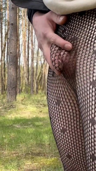 I walk in the park wearing fishnet stockings. strangers stare at me