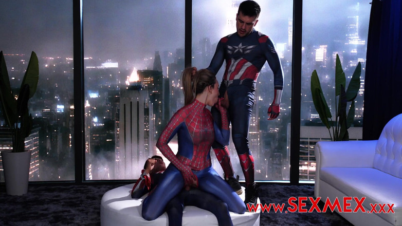 SexMex: Spider Girl Banged by Superheroes. Lula