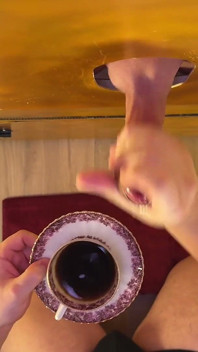 Circumcised Cock Gloryhole Cum Coffee