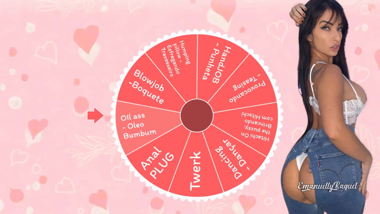 Emanuelly Raquel: Hot Latina Wheel of Sex Game Twerk Anal Orgasm
