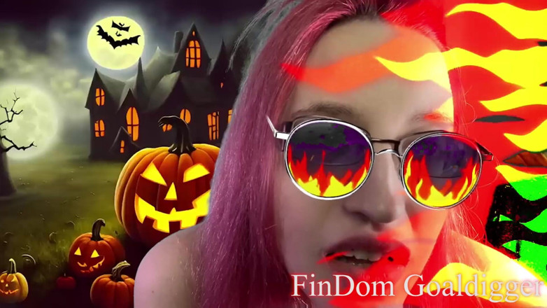 FinDom Goaldigger: Transformatie in Halloween verwijderde pik mietje
