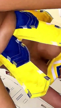 Japan cheerleader teen with big tits fucked at bukkake party uncensored