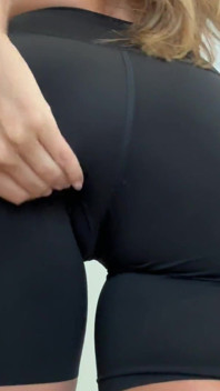 Big Ass Spanking in Lululemon Yoga Shorts After Workout