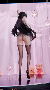 [mmd] Boutique Entschuldigung anzügliche Zeilen; Striptease; schwarze Seide; Wassersprühnebel