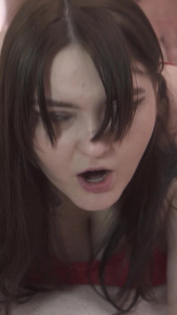 Sh His Cum Flows Out of Her Pussy While She Fucks Him with a Strap-on - Chastity Belt, Blowjob