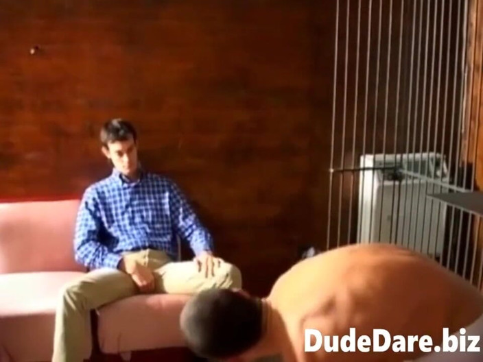 DudeDare: Pretty boy fucked in the ass while he leans against...