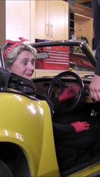 Retro autogarage ficken