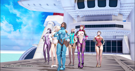 3D-Hentai Games: Червоний оксамит - червоний смаковий стриптиз dva mercy pharah mei symmetra widowmaker overwatch