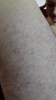 Sexy Skinny Babe Suck Mature Man Dick and Then She Opens Her Legs and Play with Her Wet Pussy